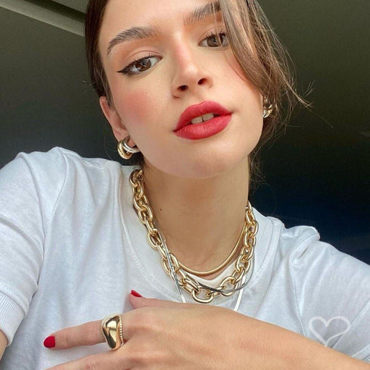 Brinco de Argola Tubo Lele P Folheado em Ródio Branco