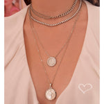 Colar São Bento Medalha Folheada em Ródio Branco