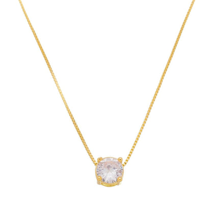 Colar Ponto de Luz Lavínia Zircônia Folheado a Ouro 18k
