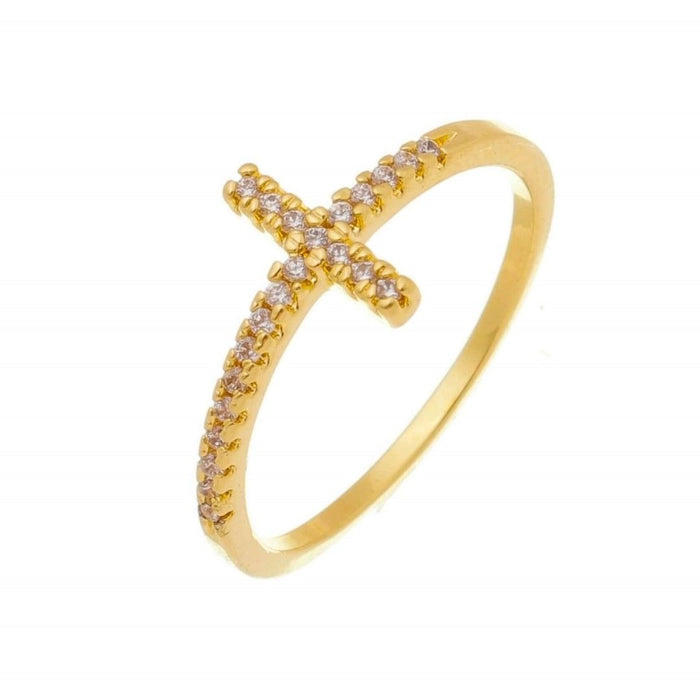 Anel Piuka Gabriela Cruz Zircônias Folheado a Ouro 18k