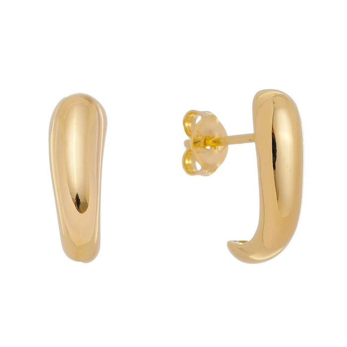 Brinco Piuka Vichy M Vintage Geométrico Folheado a Ouro 18k