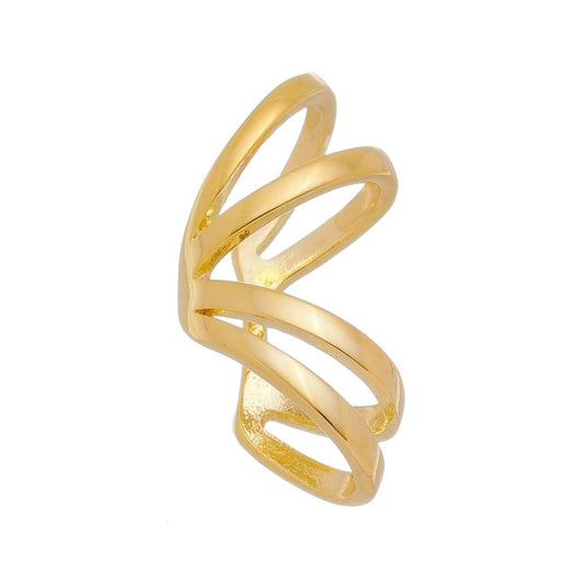 Piercing de Encaixe Duplo Piuka Nádia Folheado a Ouro 18k