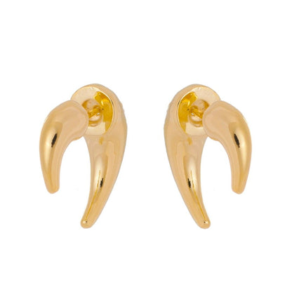 Brinco Piuka Becky Vintage Geométrico Folheado a Ouro 18k