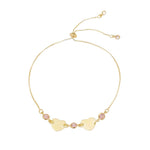 Pulseira Piuka Ajustável Ajude Hcc 2 Corações Metal Zircônias Rosa Folheada a Ouro 18k