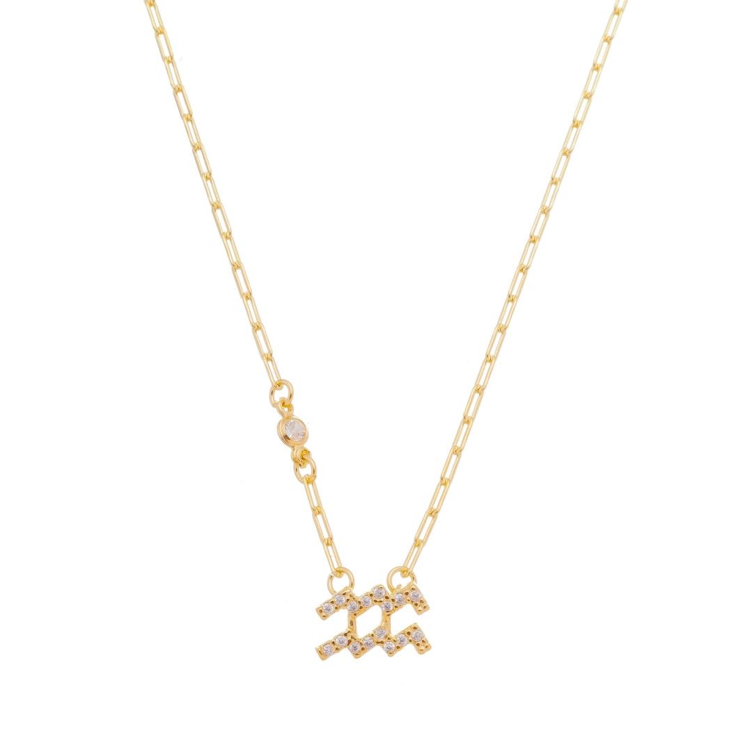 Colar de Signos Zircônias Folheado a Ouro 18k