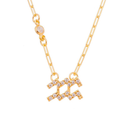 Colar de Signos Zircônias Folheado a Ouro 18k
