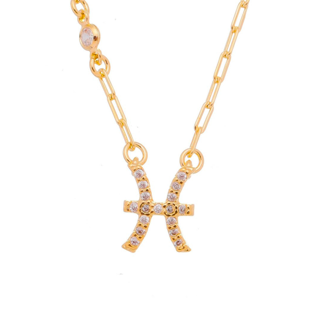 Colar de Signos Zircônias Folheado a Ouro 18k