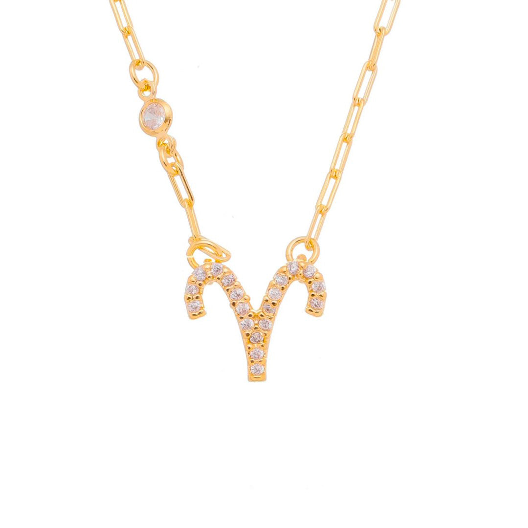 Colar de Signos Zircônias Folheado a Ouro 18k