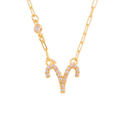 Colar de Signos Zircônias Folheado a Ouro 18k