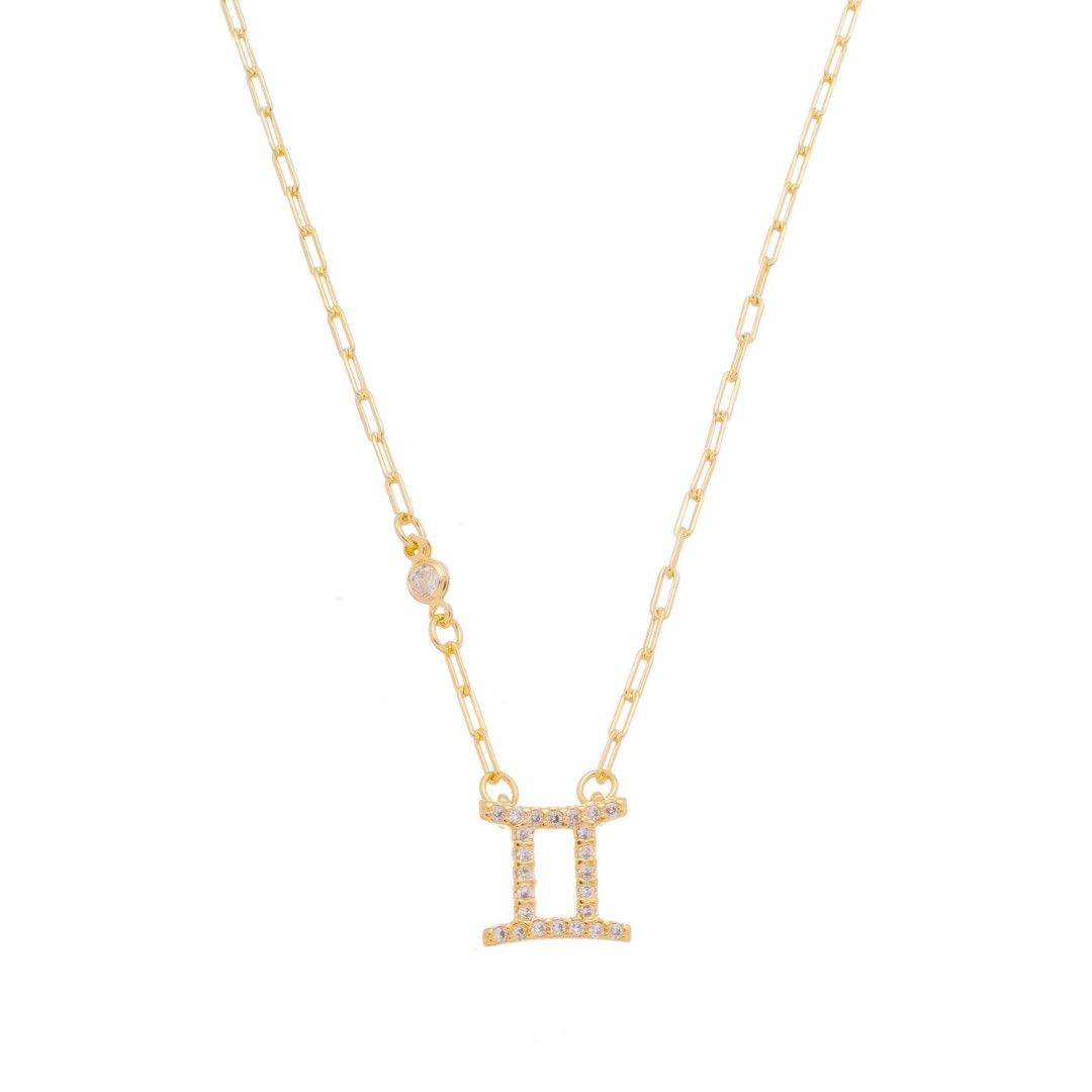 Colar de Signos Zircônias Folheado a Ouro 18k