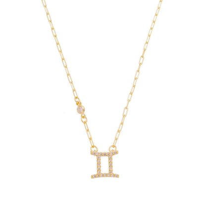 Colar de Signos Zircônias Folheado a Ouro 18k