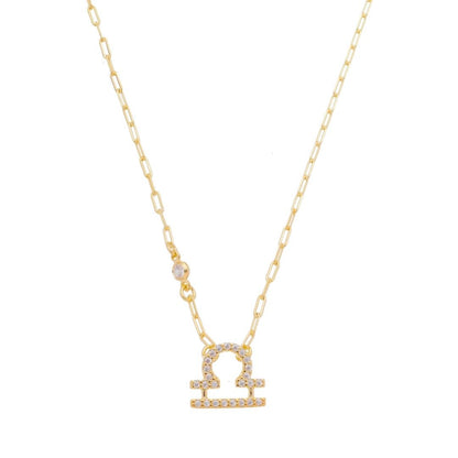 Colar de Signos Zircônias Folheado a Ouro 18k