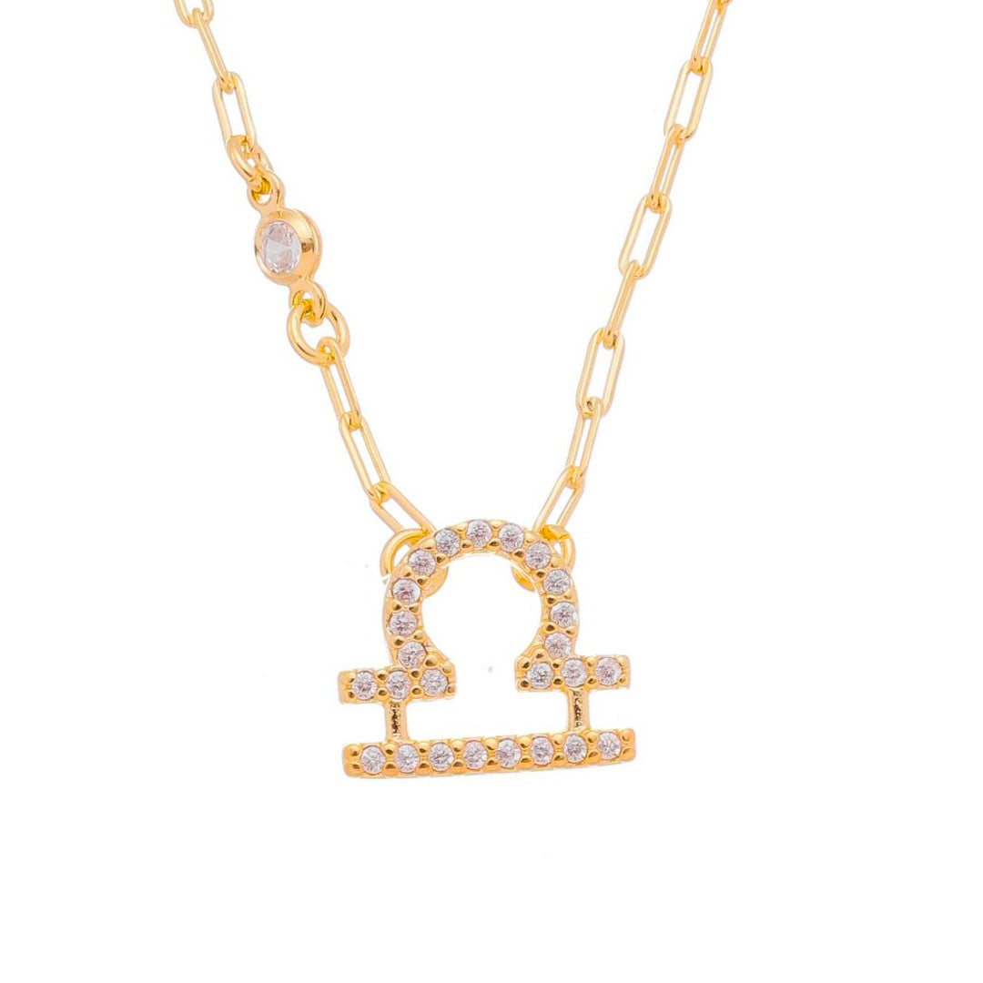 Colar de Signos Zircônias Folheado a Ouro 18k
