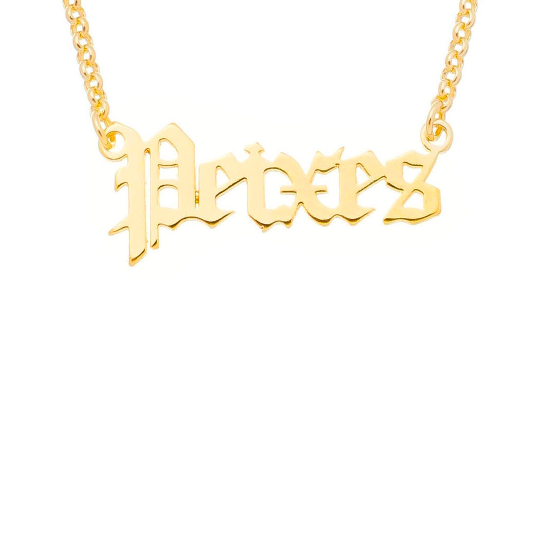 Colar de Signos Manuscrito Folheado a Ouro 18k