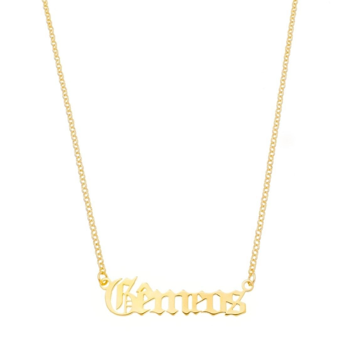 Colar de Signos Manuscrito Folheado a Ouro 18k