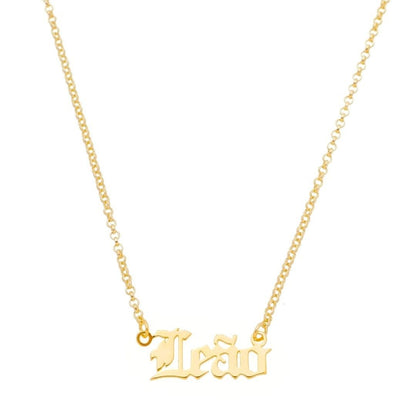 Colar de Signos Manuscrito Folheado a Ouro 18k