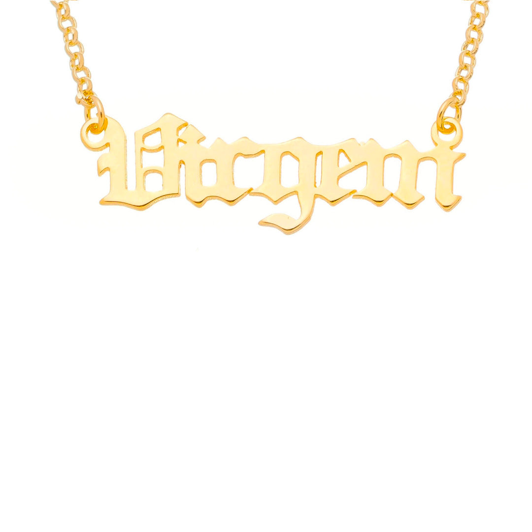 Colar de Signos Manuscrito Folheado a Ouro 18k