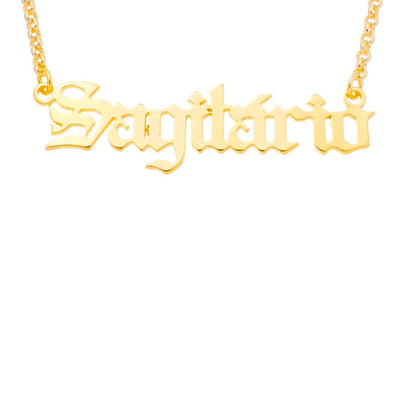 Colar de Signos Manuscrito Folheado a Ouro 18k