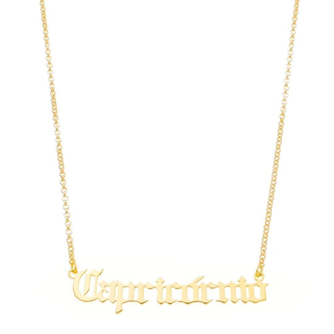 Colar de Signos Manuscrito Folheado a Ouro 18k