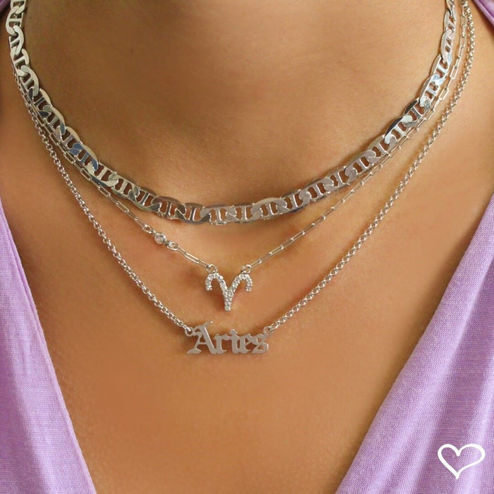 Choker Piuka Louise Elos Folheado em Ródio Branco