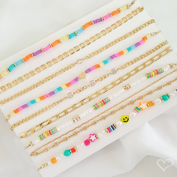 Tornozeleira Piuka Estela Folheada a Ouro 18k