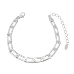 Pulseira Feminina Elos Folheada em Ródio Branco Natália