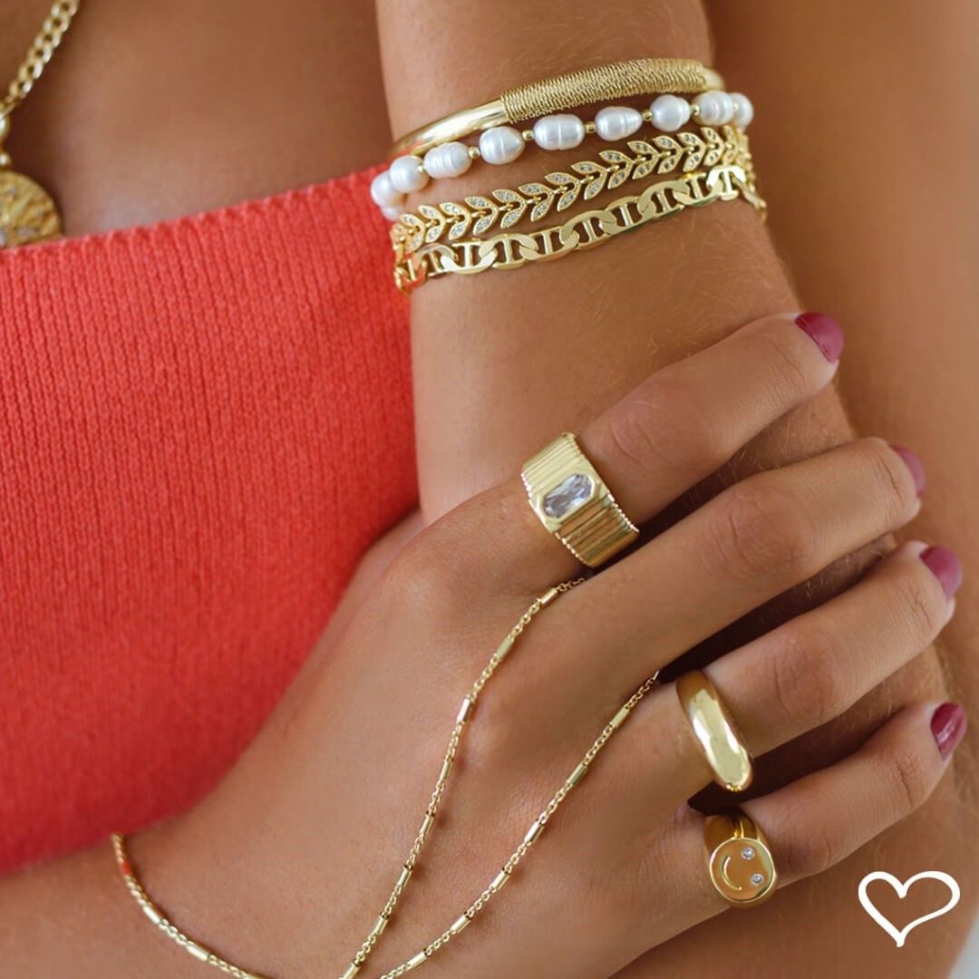 Pulseira Folheada a Ouro 18k Elos Louise