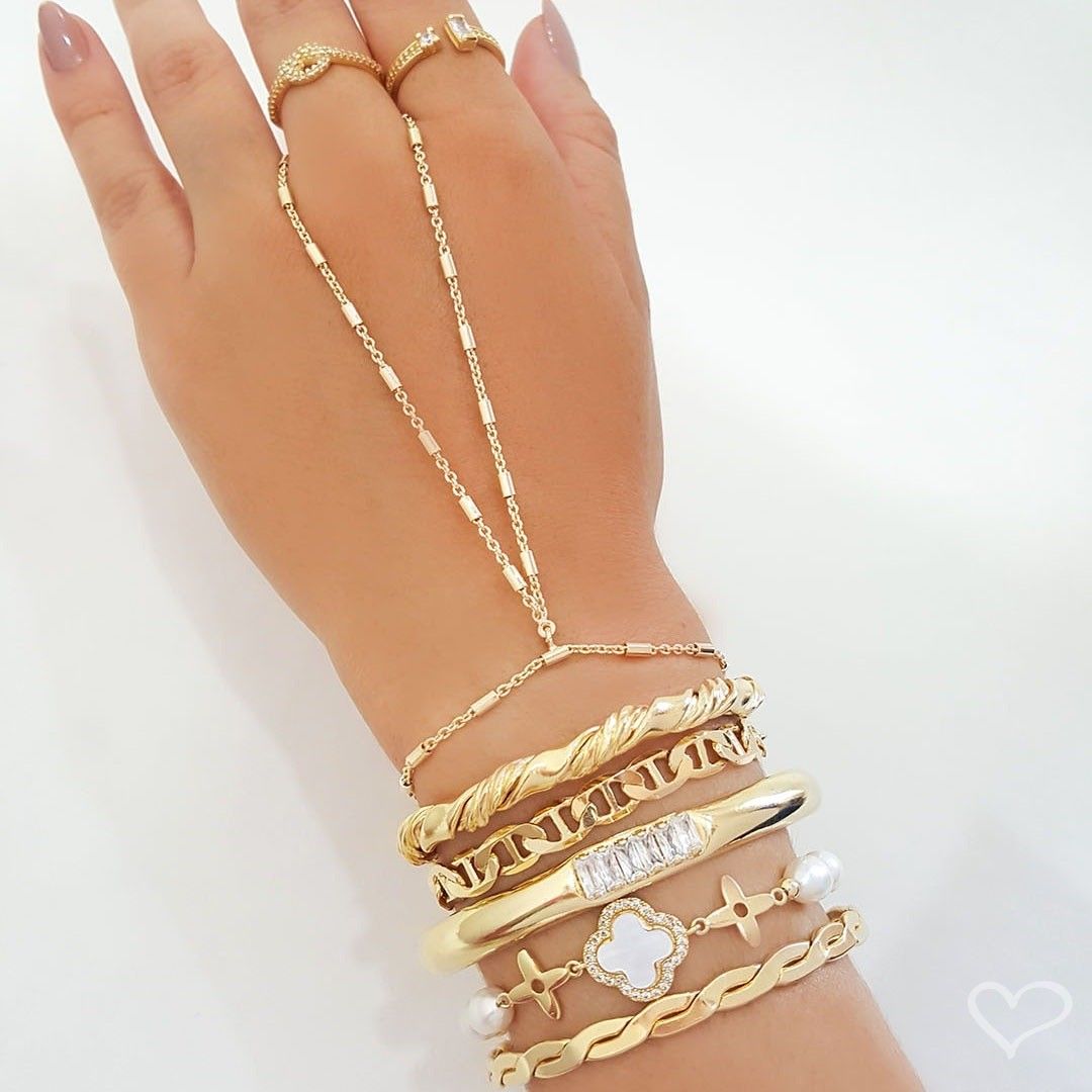 Pulseira Folheada a Ouro 18k Elos Louise