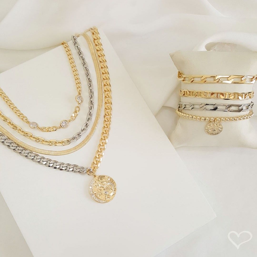 Pulseira Folheada a Ouro 18k Elos Natália