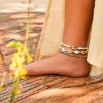 Tornozeleira Piuka Louise Elos Folheado a Ouro 18k