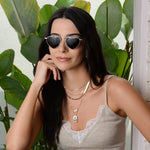 Colar Piuka Nikki Olho Grego Madre Pérola Zircônias Folheado a Ouro 18k