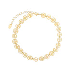 Tornozeleira Piuka Nina Smile Folheada a Ouro 18k