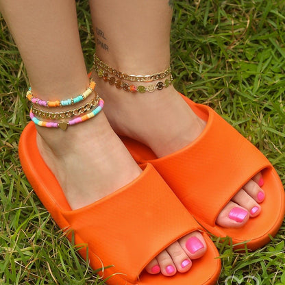 Tornozeleira Piuka Nina Smile Folheada a Ouro 18k