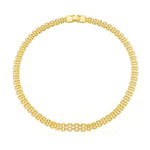 Choker Corrente Placa Zircônias Folheado a Ouro 18k Isadora