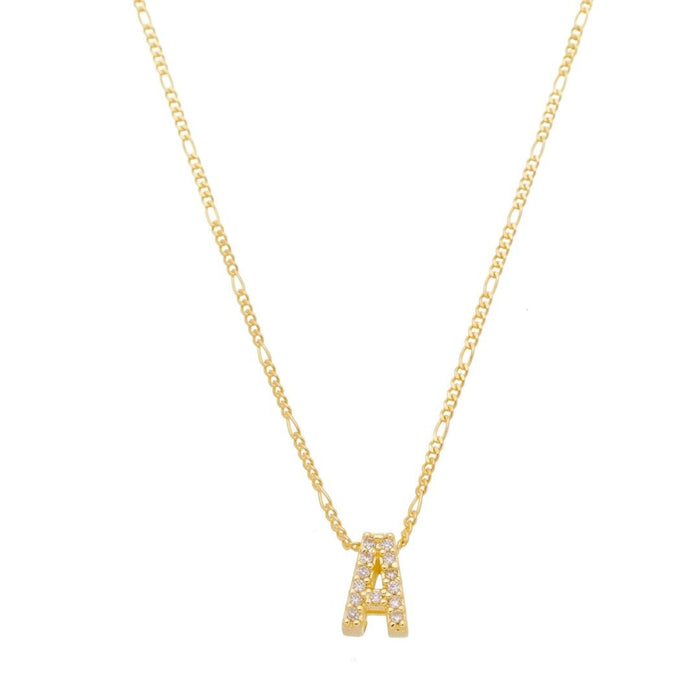 Colar com Letra  Inicial Folheado a Ouro 18k