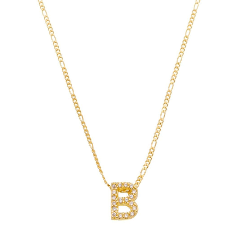 Colar com Letra  Inicial Folheado a Ouro 18k