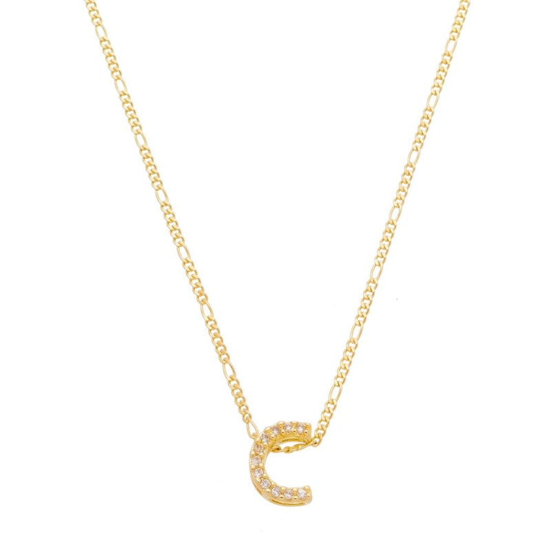Colar com Letra  Inicial Folheado a Ouro 18k