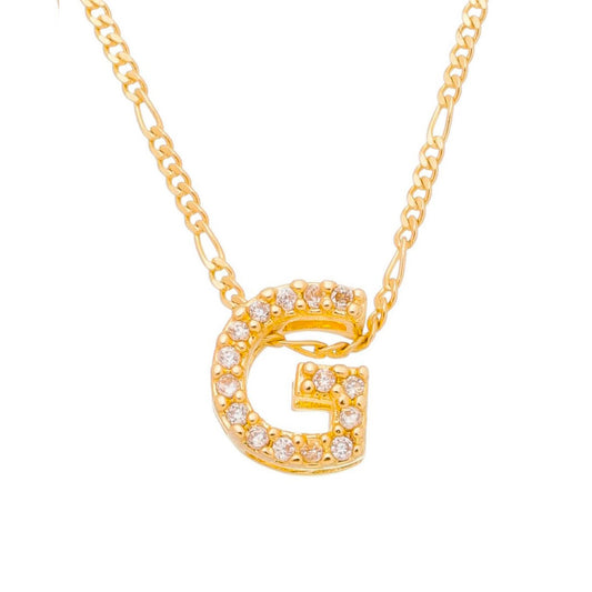 Colar com Letra  Inicial Folheado a Ouro 18k