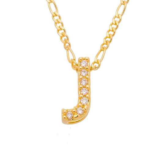 Colar com Letra  Inicial Folheado a Ouro 18k