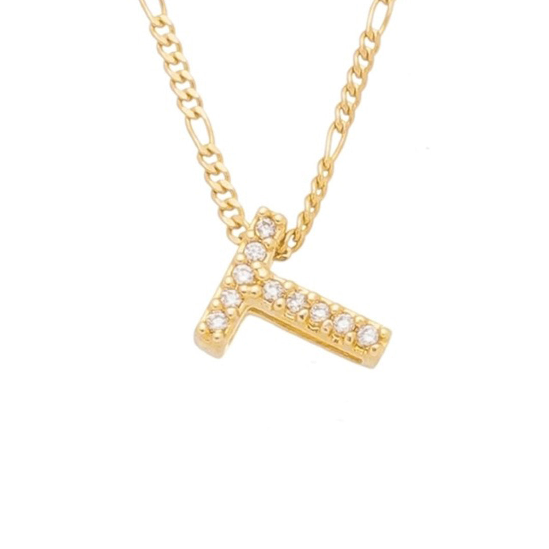 Colar com Letra  Inicial Folheado a Ouro 18k