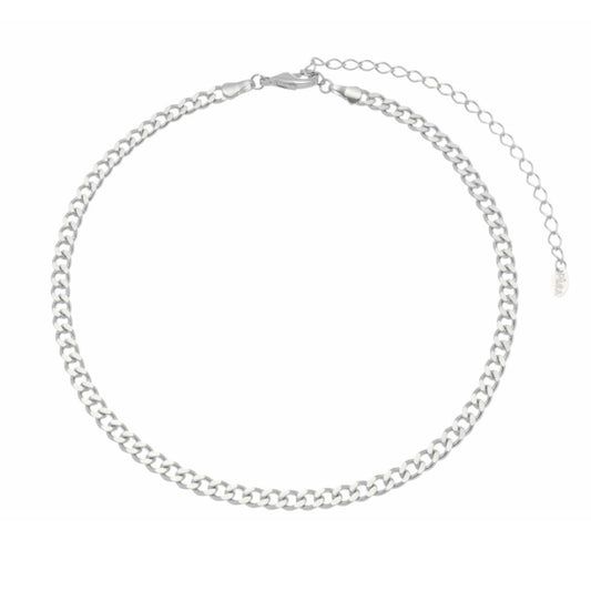 Choker Piuka Frida Elos Groumet Folheado em Ródio Branco