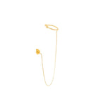 Brinco Piuka Unitário Mika Ear Line Folheado a Ouro 18k