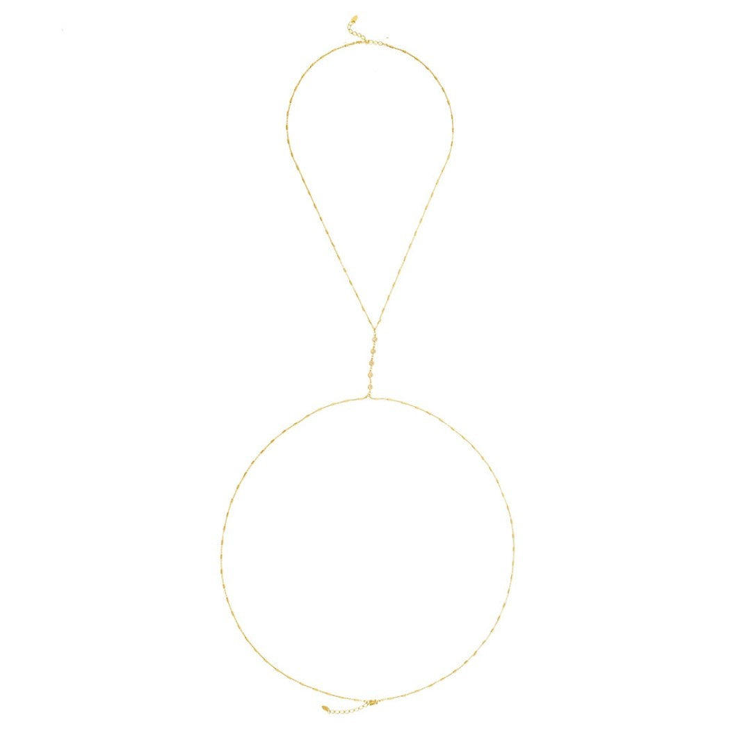 Body Chain Piuka Rachel Zircônias Folheada a Ouro 18k