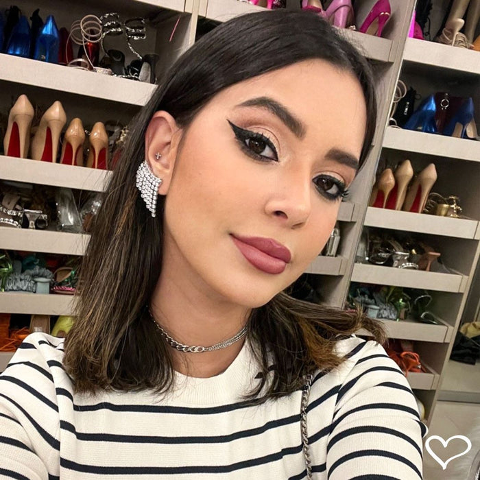 Choker Piuka Billy Elos Grumet Folheado em Ródio Branco