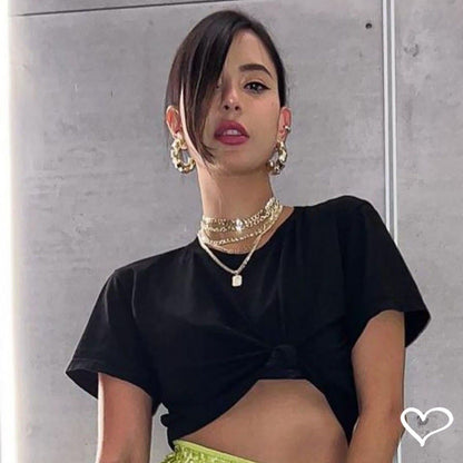 Brinco de Argola Torcida Carla Folheado a Ouro 18k