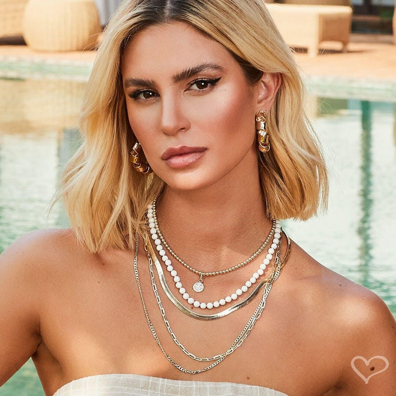 Brinco de Argola Torcida Carla Folheado a Ouro 18k