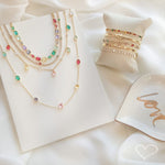 Pulseira Folheada a Ouro 18k Alissa Zircônias Coloridas Riviera