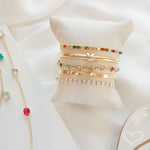 Pulseira Folheada a Ouro 18k Alissa Zircônias Coloridas Riviera