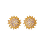 Brinco Girassol Analice Zircônias Folheado a Ouro 18k