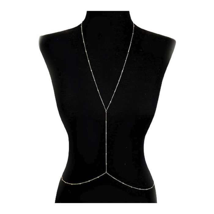 Body Chain Piuka Dua Bolinhas Folheado a Ouro 18k